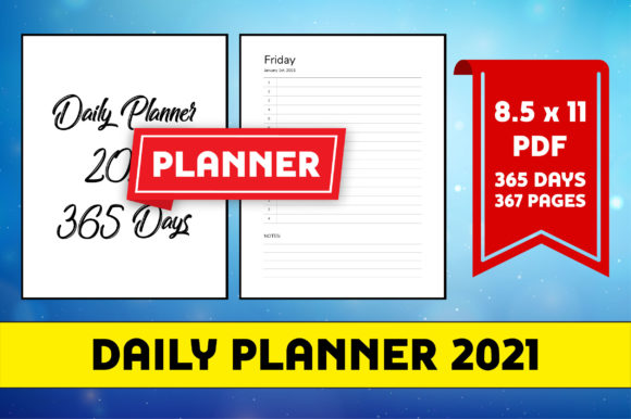 Download Daily Planner 2021 8.5x11 KDP Interior - Kdp Collection