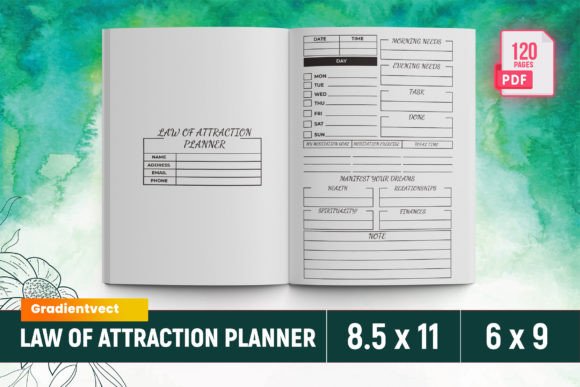 Download (KDP) Law of Attraction Planner Canva - Kdp Collection