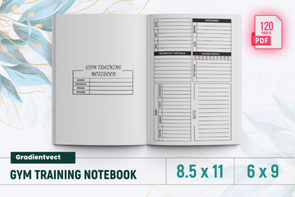 Download Gym Training Notebook KDP Interior - Kdp Collection