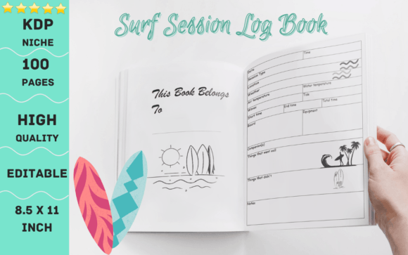 Download Surf Session Log Book, Surfing Journal - Log book Collection