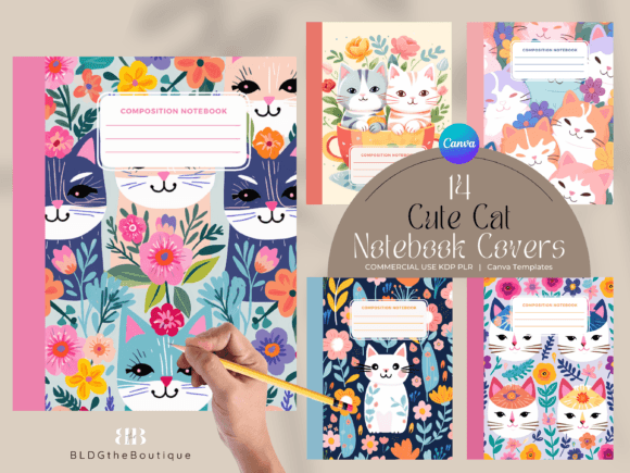 Download Cute Cat KDP Composition Notebook Covers - Kdp Collection