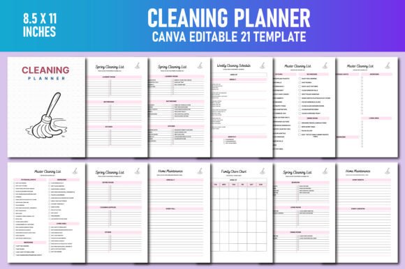 Download Cleaning Planner Canva KDP - Kdp Collection