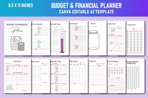 Download Budget &amp; Financial Planner Canva KDP - Kdp Collection
