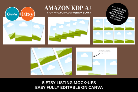 Download Amazon KDP a+ Canva Mockup Bundle - Kdp Collection
