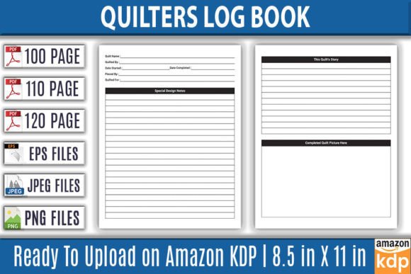 Download Quilters Log Book Bundle | KDP Interior - Kdp Collection