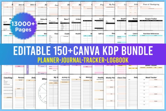 Download Editable 150+ Different Canva KDP Bundle - Kdp Collection