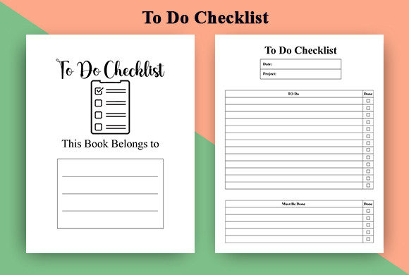 Download To Do Checklist Notebook KDP Interior - Kdp Collection