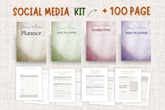 Download Social Media Planner Kit | 100+ Page KDP - Kdp Collection