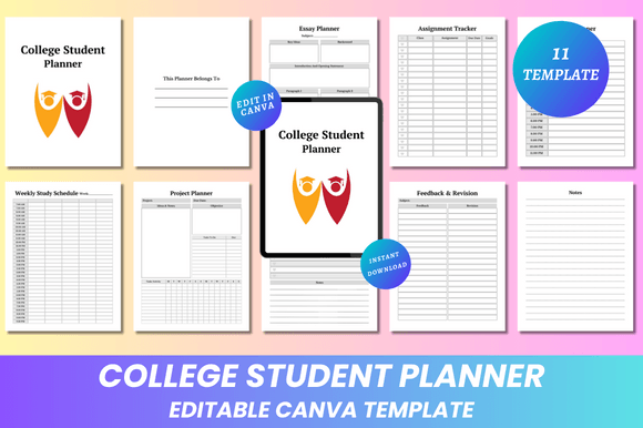 Download College Student Planner Canva KDP - Kdp Collection
