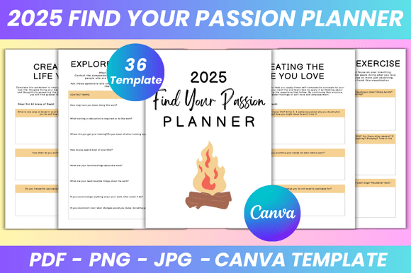 Download 2025 Find Your Passion Planner Canva Kdp - Kdp Collection