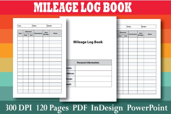 Download KDP Mileage Log Book Interior - Kdp Collection
