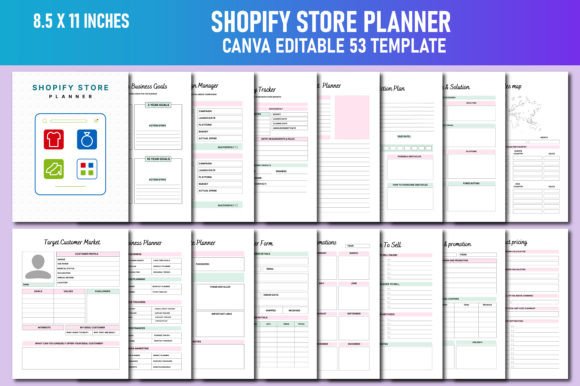 Download Shopify Store Planner Canva KDP - Kdp Collection