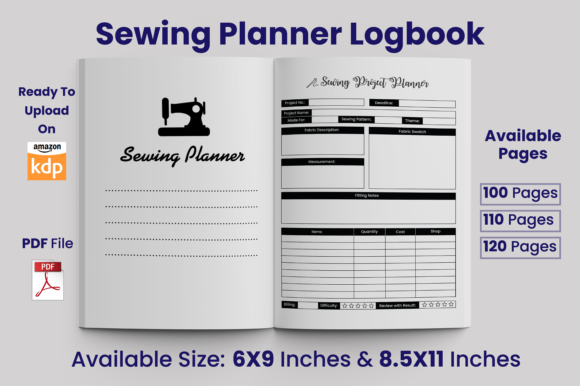Download Sewing Project Planner KDP Interior - Kdp Collection