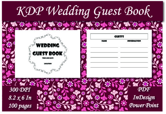 Download KDP Wedding Guest Book Interior - Kdp Collection