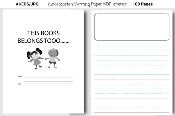 Download Kindergarten Writing Paper KDP Template - Kdp Collection
