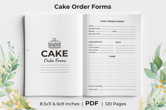 Download Cake Order Form KDP Template - Kdp Collection