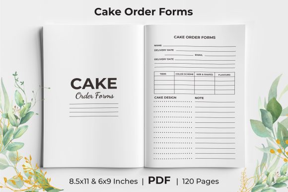 Download Cake Order Form KDP Template - Kdp Collection
