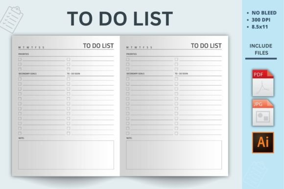 Download Minimal to Do List Kdp Interior - Kdp Collection
