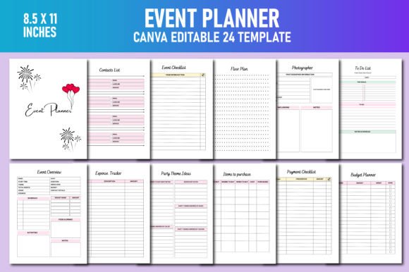 Download Event Planner Canva KDP - Kdp Collection