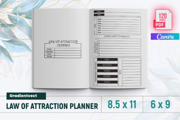 Download (KDP) Law of Attraction Planner Canva - Kdp Collection
