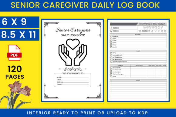 Download KDP Senior Caregiver Daily Log Book - Kdp Collection