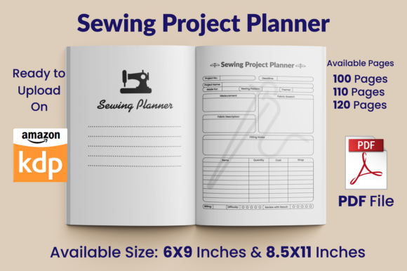 Download Sewing Project Planner KDP Interior - Kdp Collection