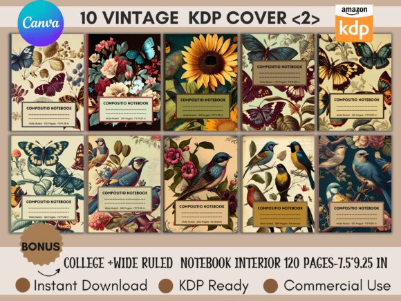 Download 10 Editable KDP Covers Canva Templates - Kdp Collection