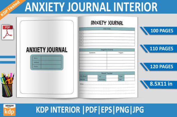 Download Anxiety Journal | KDP Interior Template - Kdp Collection