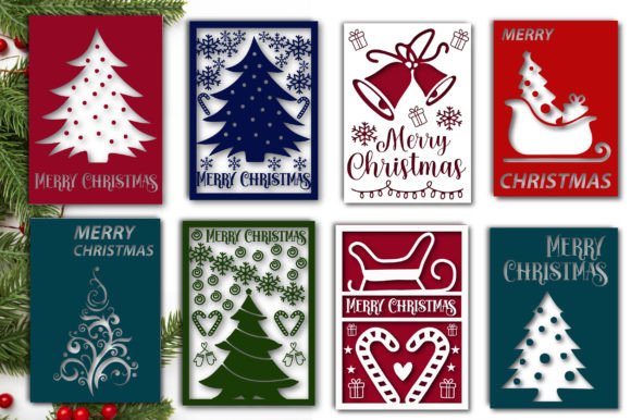 Download Merry Christmas Card SVG Bundle - Christmas card Collection