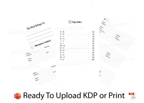 Download Address Book for KDP Low Content Book - Premium Resources