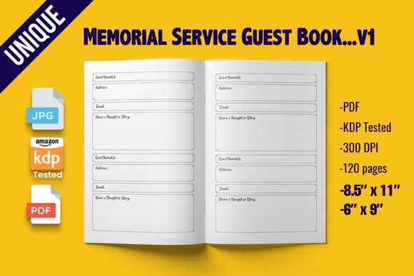 Download Memorial Service Guest Book ~ KDP - Kdp Collection