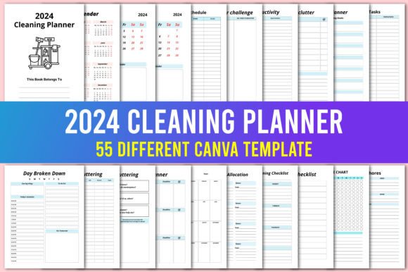 Download 2024 Cleaning Planner with Canva KDP - Kdp Collection