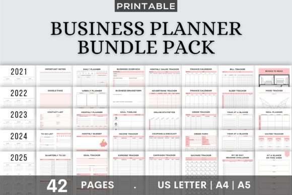 Download Printable Business Planner Bundle Pack - Business planner Collection