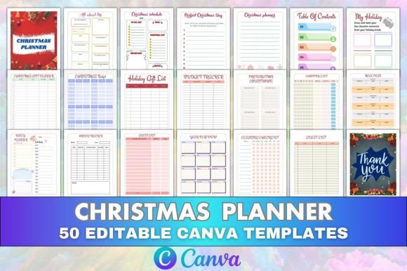 Download Christmas Planner Canva Editable KDP - Kdp Collection