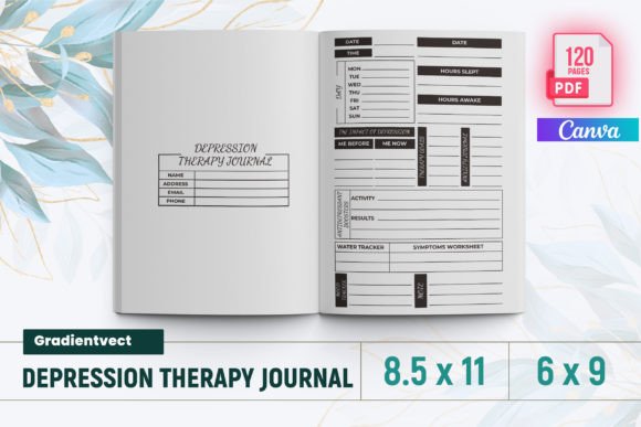Download (KDP) Depression Therapy Journal Canva - Kdp Collection