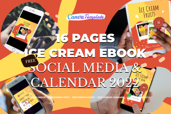 Download 16 Ice Cream EBook Canva Templates - Ebook canva templates Collection