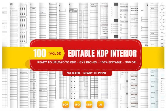 Download Mega Editable KDP Interior Bundle - Kdp Collection