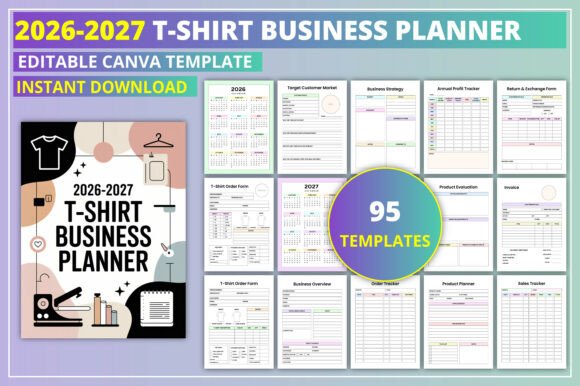 Download 2026-2027 T-Shirt Business Planner - Business planner Collection