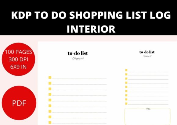 Download KDP SHOPPING LISTS to DO LIST INTERIOR - Kdp Collection