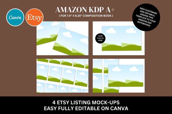 Download Amazon KDP a+ Canva Mockup Bundle - Kdp Collection