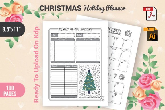Download Christmas Holiday Planner Interior KDP - Kdp Collection