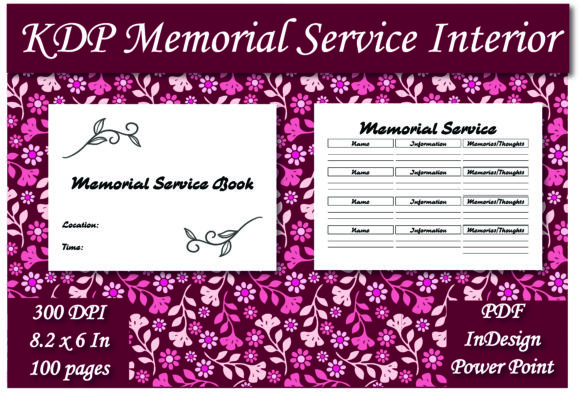 Download KDP Memorial Service Guest Book Interior - Kdp Collection