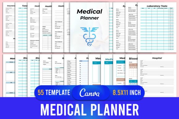 Download Medical Planner Canva Kdp Interior - Kdp Collection