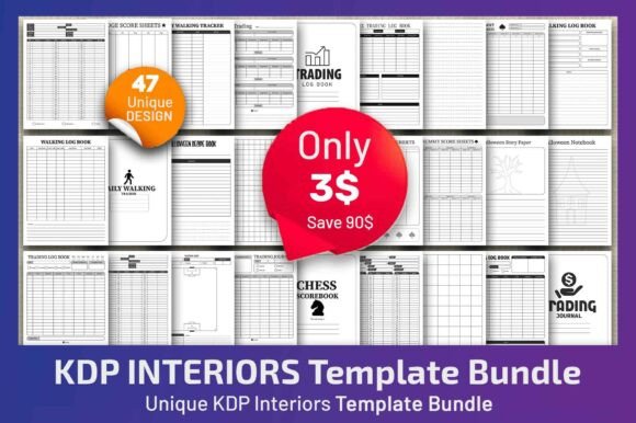 Download Unique KDP Interiors Template Bundle - Kdp Collection