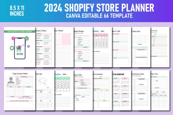 Download 2024 Shopify Store Planner Canva KDP - Kdp Collection