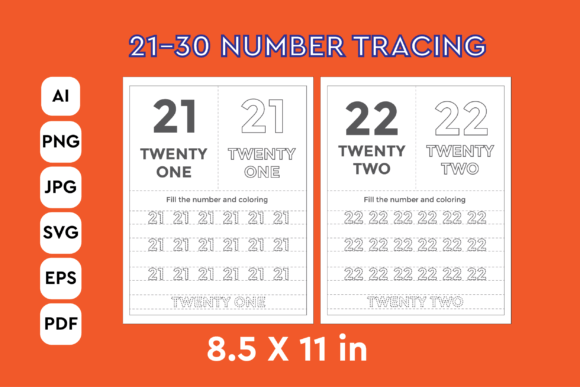 Download 21-30 Number Tracing for KDP  Interior - Kdp Collection