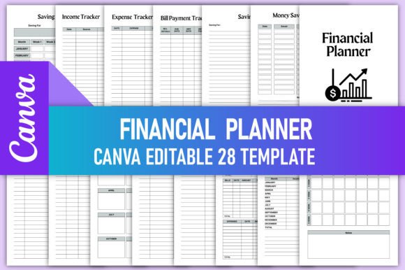 Download Editable Financial Planner Canva KDP - Kdp Collection