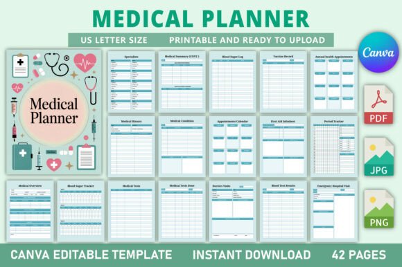 Download Editable Medical Planner KDP Interior - Kdp Collection