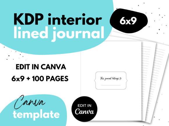 Download KDP Lined Journal ⋆ Canva Template ⋆ 6x9 - Kdp Collection