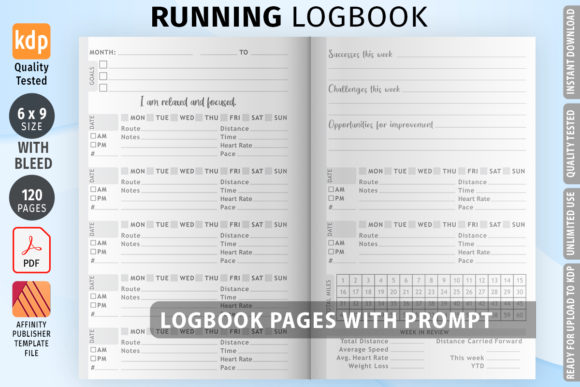 Download KDP Running Logbook POD Interior - Kdp Collection